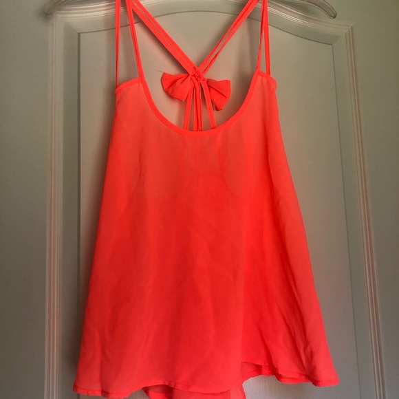 Neon Pink-Orange Tank Top - Picture 3 of 6